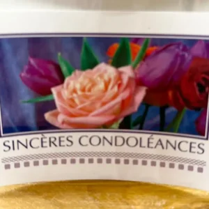 Carte Sincères Condoléances - Fleurs D'T - Fleuriste à Villeparisis