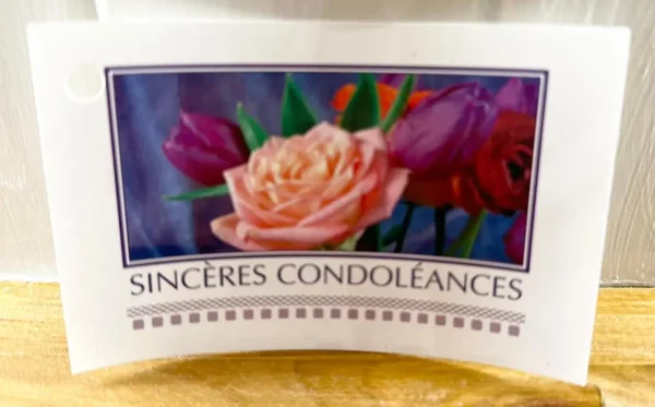 Carte Sincères Condoléances - Fleurs D'T - Fleuriste à Villeparisis