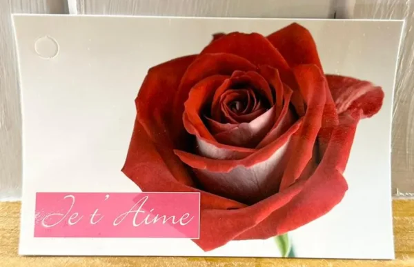 Carte Je t'aime - Fleurs D'T - Fleuriste à Villeparisis