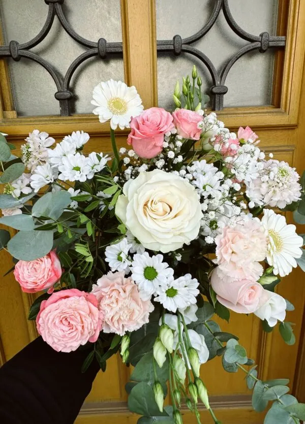 Bouquet Rose poudrée - Fleurs d't - Fleuriste à Villeparisis