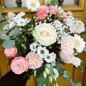 Bouquet rose poudrée - Fleurs d't - Fleuriste à Villeparisis