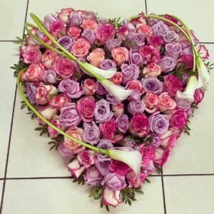 Cœur de deuil rose - Fleurs d't - Fleuriste à Villeparisis